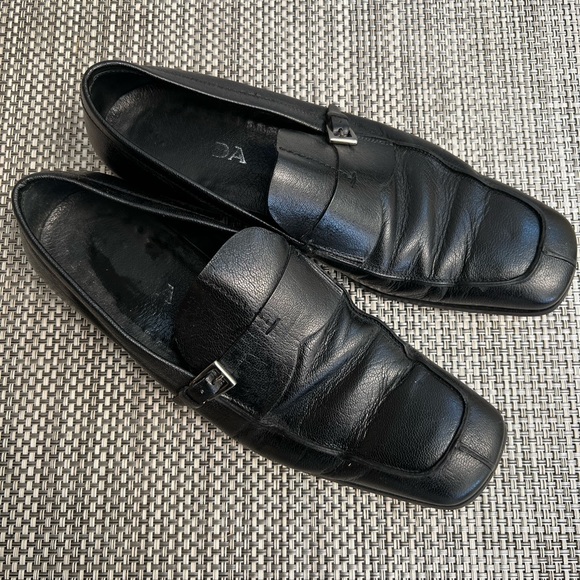 Men’s “PRADA” Black Leather Loafers - Picture 2 of 7